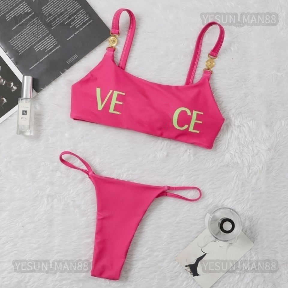 

Woman Designer Luxury versages Swimsuit Classic Womens Sexy Suit Summer Beach Letter Printing Bikini Swimwear 2 Pieces