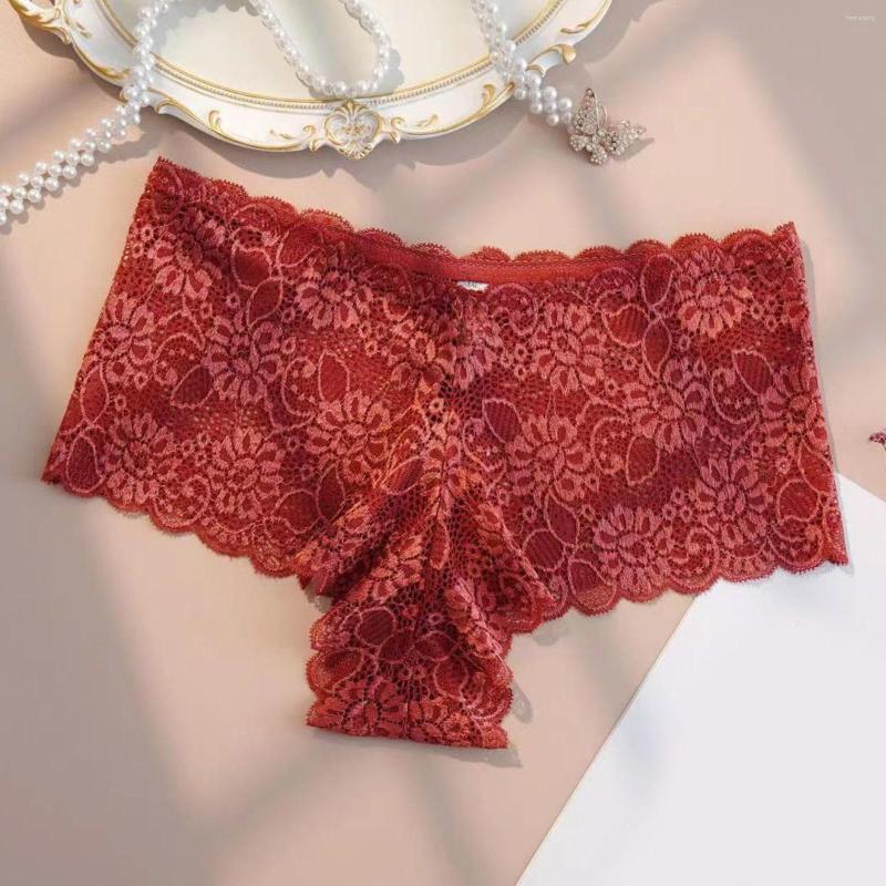 

Women's Panties Women's Lace Sexy Hollow Underwear Back Waist Mid High Breathable For Women Pack Seamless Bikini, Black