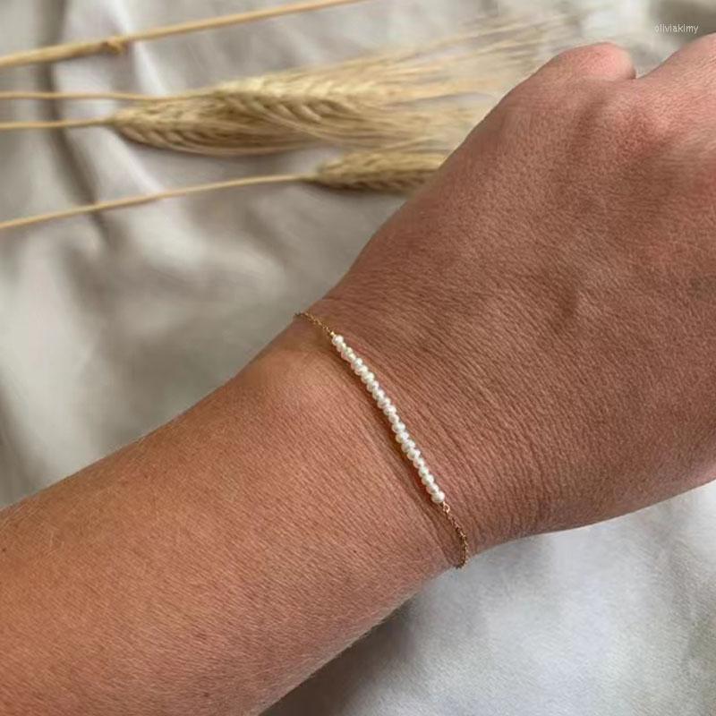 

Charm Bracelets Classic Natural Freshwater Pearl Bracelet 2023 Design Fashion Stainless Steel High Quality Bangle