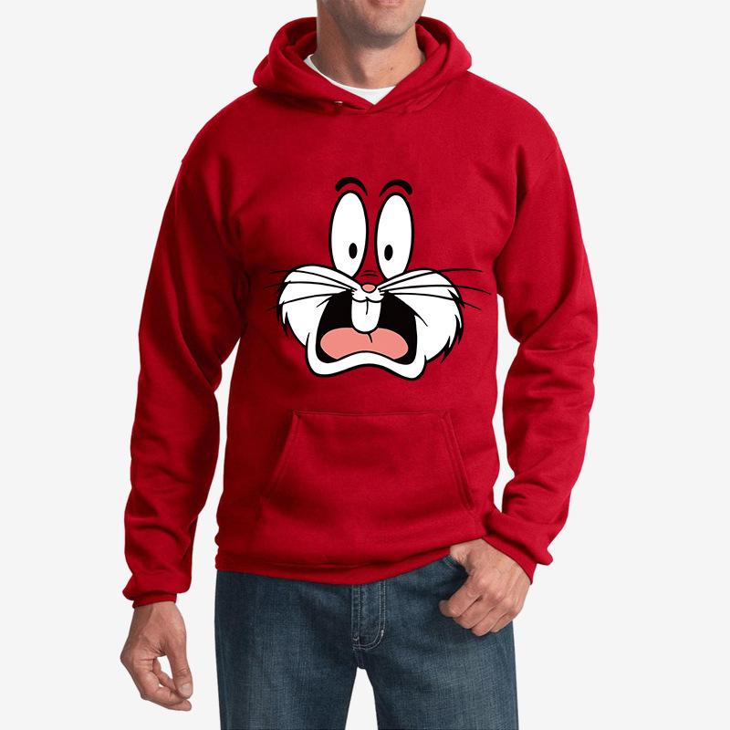 

Women' Hoodies & Sweatshirts Personalized Animal Pattern Cartoon Printed Fleece Men Hooded Sweater Amazon Selling Models, Clear