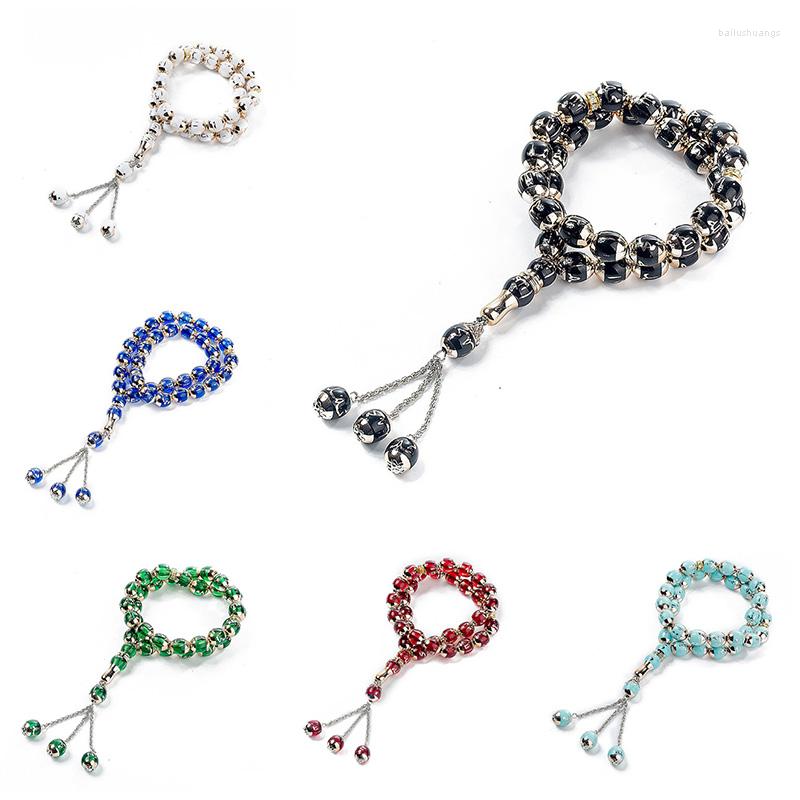 

Strand Rosary Bead Bracelets For Easter Flat Round Jewelry Muslim Prayer Bracelet Beads Laser Printer Accessories