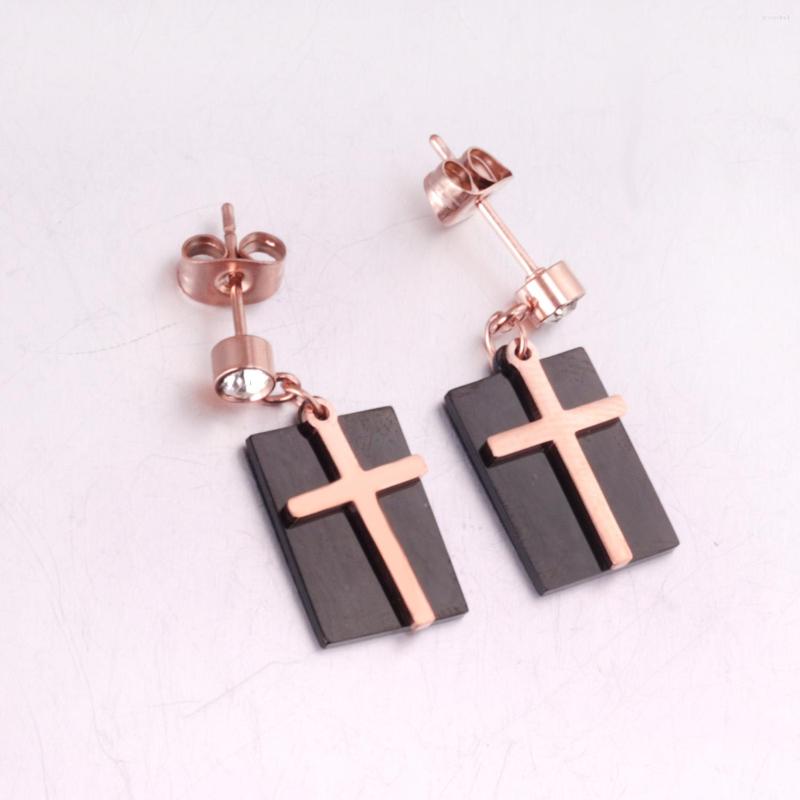 

Dangle Earrings 2023 Products Rose Gold Color Rectangle For Women Fashion Party Jewelry Oversize Aretes De Mujer