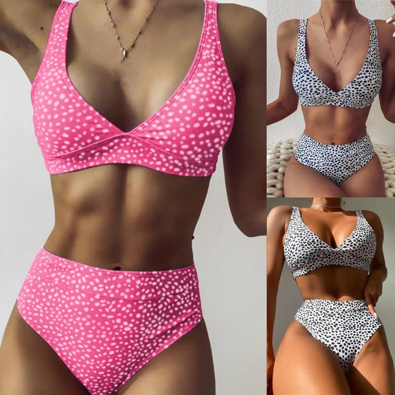 

Women' Swimwear Women Print Bikinis Swimsuit Sexy Push Up Bikini Set Two Pieces Supportive Tops For Large Bust Bathing Shorts, White