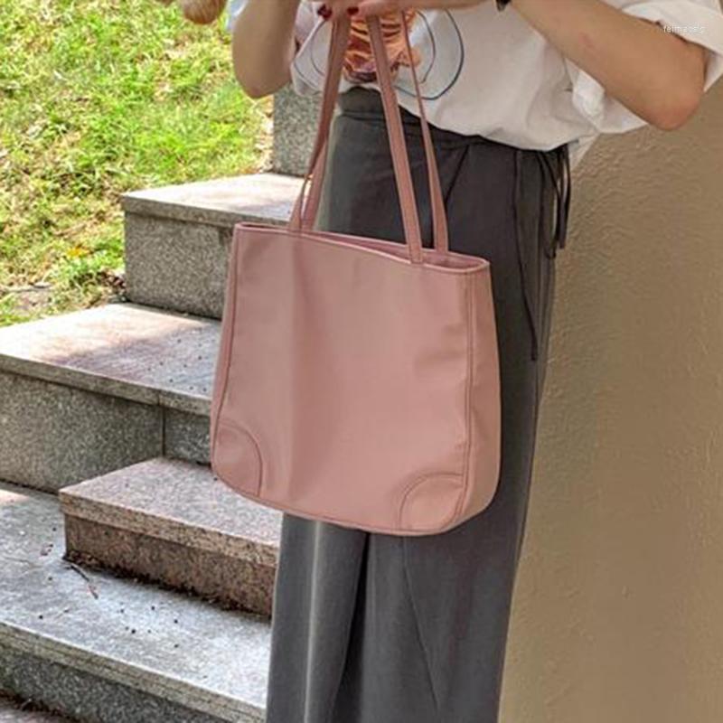 

Evening Bags Women Tote Bag High Quality Solid Color All-Match Zipper Hand Female Simple Casual Oxford Office Lady, Creamy-white
