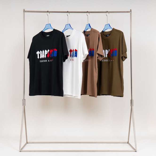 

Designer Fashion Clothing Tshirt Tees Trapstar Letter Towel Embroidery Casual Set Summer Simple Versatile Cotton Loose Fashion Short Sleeves Luxury Casual Cotton, Army green