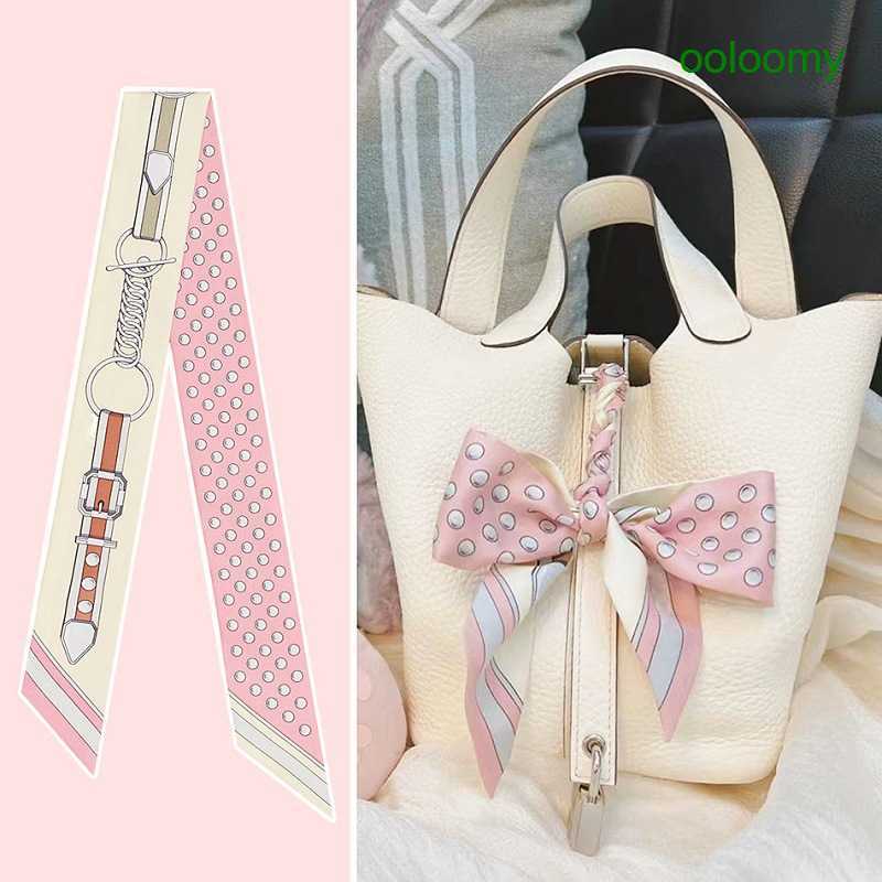 

Hemres Designer Cravat Luxury and Grand Celebration of Summer Pink Polka Dot Scarf Binding Bag Ribbon Decoration Handle Printed Long