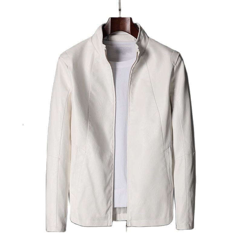 

Men's Jackets Winter Men's Leather Jacket Motorcycle Warm windproof Red Clothes Plush Leather Top Korean Fashion Coat 230509, White plush
