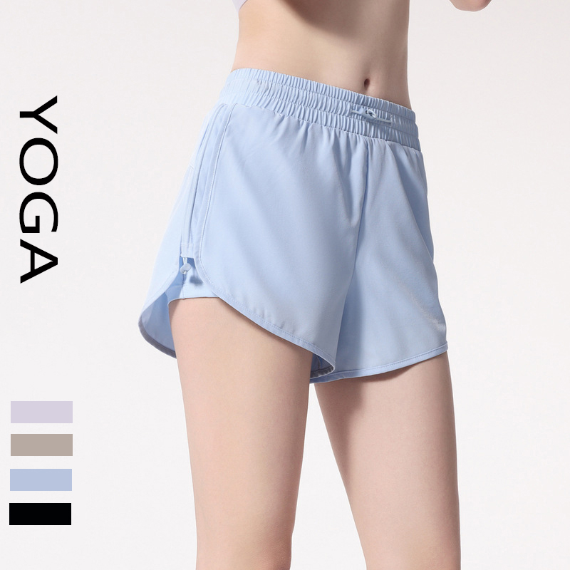 

yoga fake two sports shorts alo yoga women's high waist anti-walking running fitness marathon drawstring shorts summer new models leggings, 108