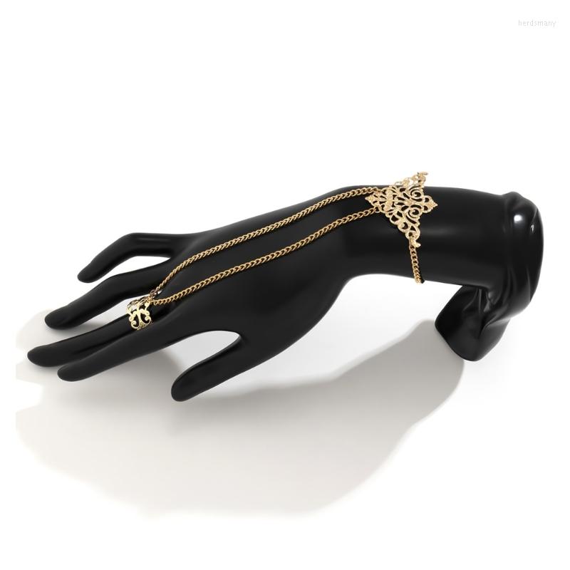 

Link Bracelets Fingers Gothic Charm Hand Chains Jewelry Fashion Accessories