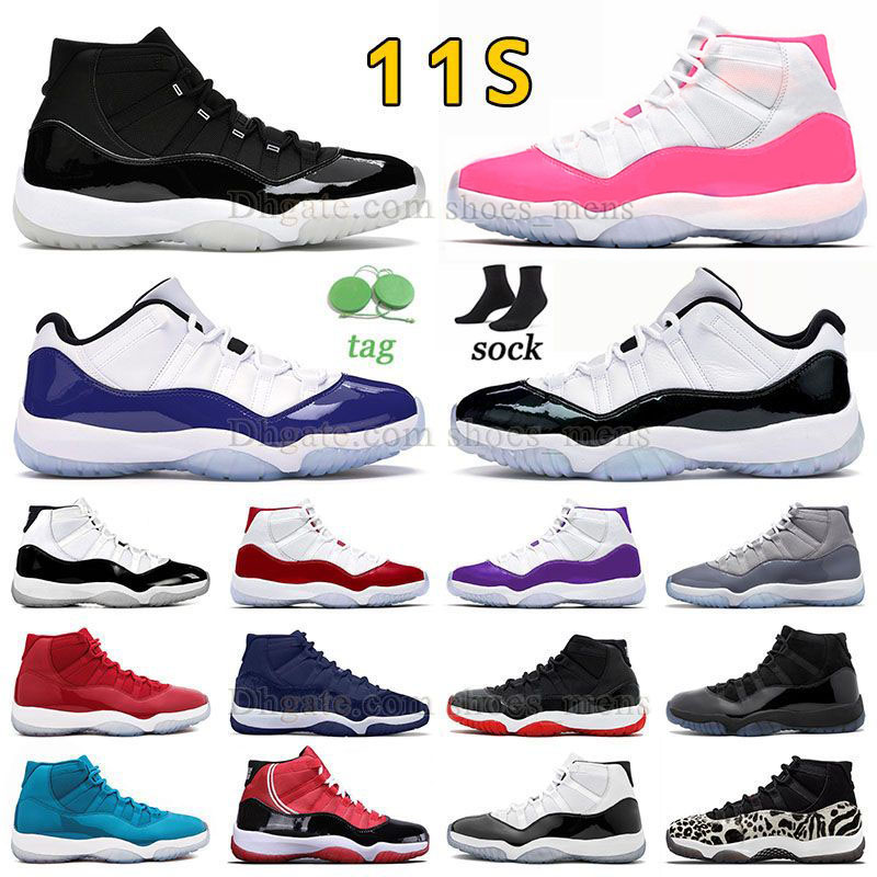 

Top low jumpman 11 concord basketball shoes cherry 11s pink unc cement grey cool gray midnight navy space jam gamma blue 72-10 25th anniversary designer sneaker mens, A58 40-47 purple