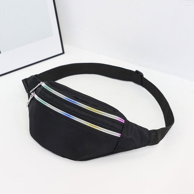 

Waist Bags Bag Pack Wallet Purse Casual Large Phone Belt Pouch Women Travel Motorcycle Fanny Banana Hip, Black