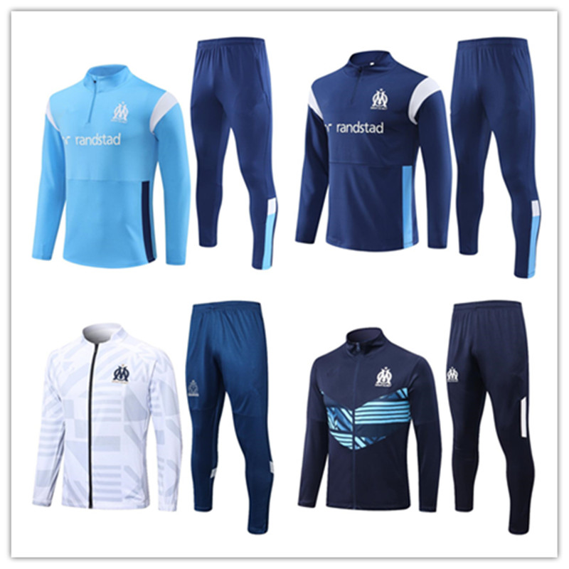 

2023 2024 Olympique De Marseilles tracksuits 23 24 ALEXIS MILIK GUENDOUZI PAYET survetement jacket fottball Training suit maillot de foot OM tracksuit jogging sets