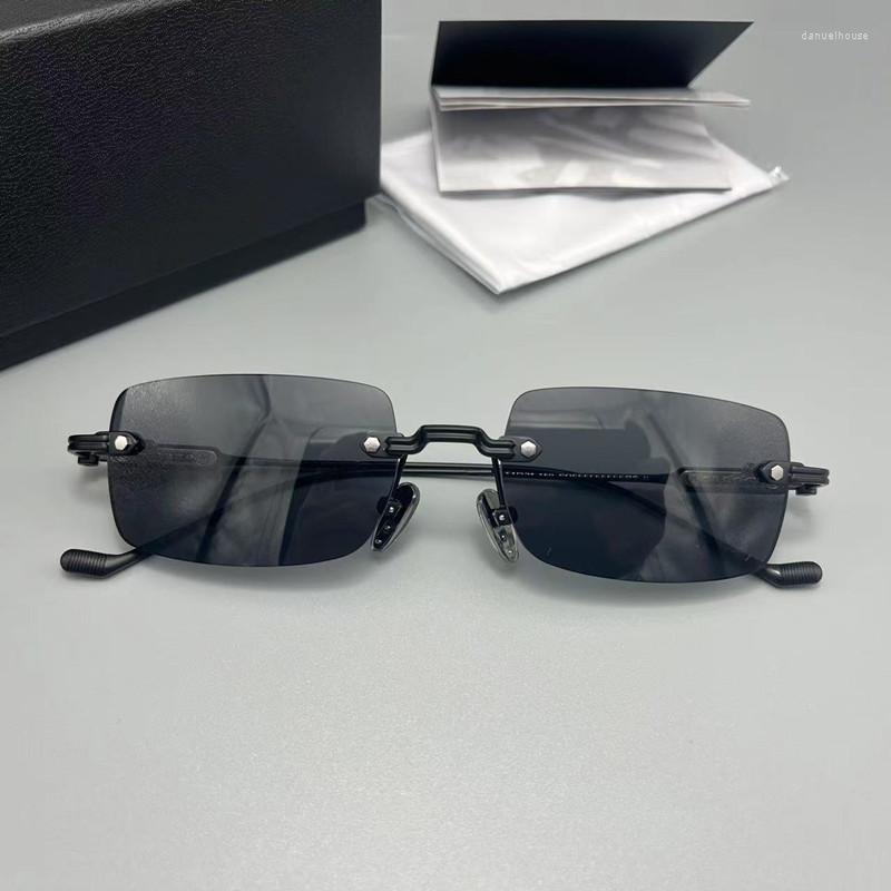 

Sunglasses 2023 Chrome Style Rectangle Small Brand Designer Top Quality Metal Frame SOFFFERS Sun Glasses Women Men