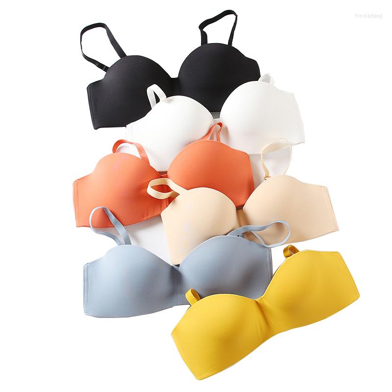 

Bras 6 Color Seamless Women Bra Comfort Breathable Wire Free Strapless Girls Sexy Lingerie Invisible Backless Female Underwear, Black