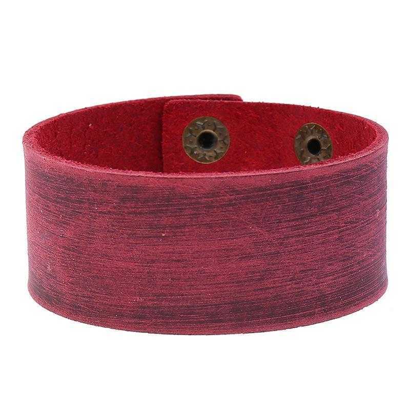 

Ornament Simple Retro Light Board Cattle Leather Bracelet Mens Jewelry Overseas