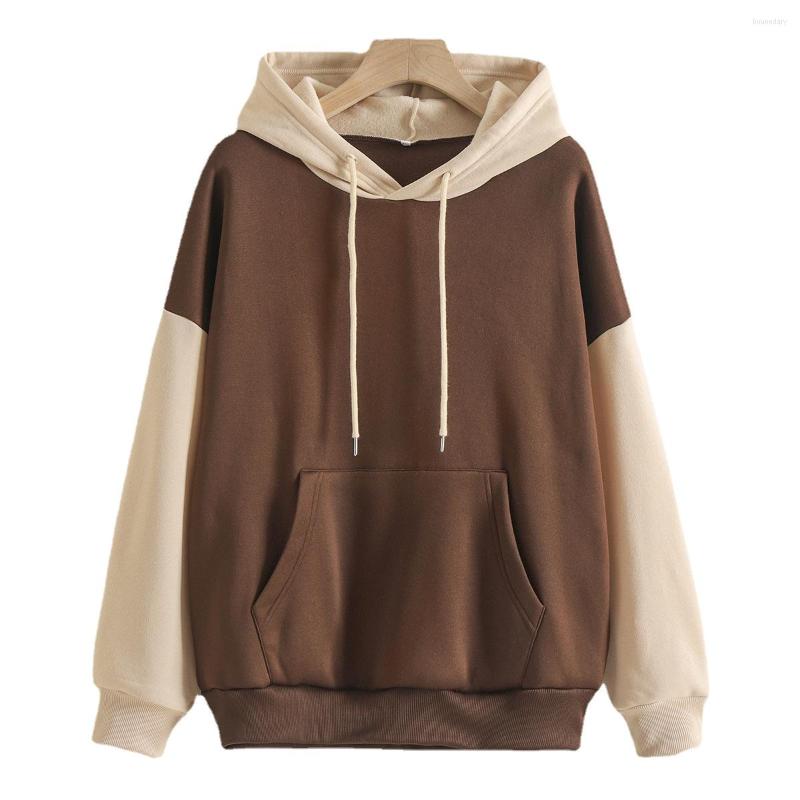 

Women's Hoodies Autumn Hooded Color Matching Sweater For Women's Sports Hoodie Casual Pullover Sweatshirt Fashion Streetwear, Style 12
