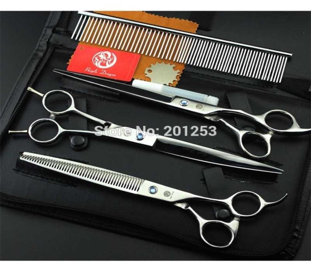 

Pets Grooming Scissors Set 80quot Professional JP440C Dogs Shears Animal Hair Cutting Straight Curved Thinning B0042B 2201214110222