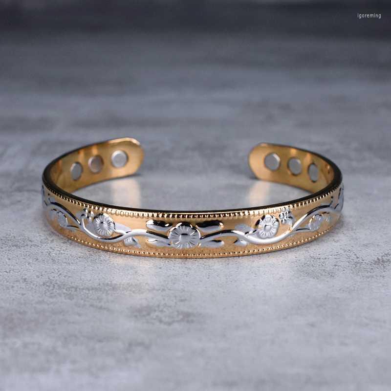 

Bangle Men Women Classical Patter Therapeutic Energy Healing Magnetic Bracelet Therapy Arthritis Jewelry