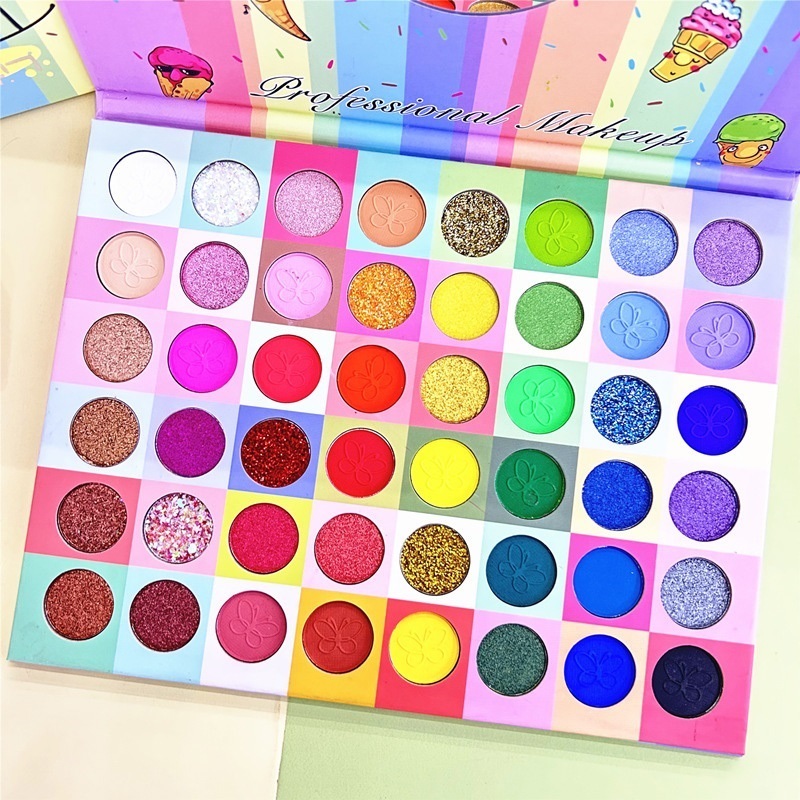 

Sweatproof Rainbow Color Matte & Shimmer Eyeshadow Palette Makeup 48 Shades Highly Pigmented Glitter Eye Shadow Pallet Cosmetics DHL, Multi