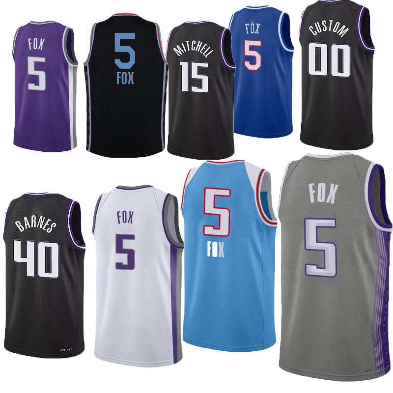 

Men Basketball Jerseys DeAaron Fox Keegan Murray Terence Davis Trey Lyles Harrison Barnes Domantas Sabonis Davion Mitchell Malik Monk Kevin Huerter Jersey, As picture