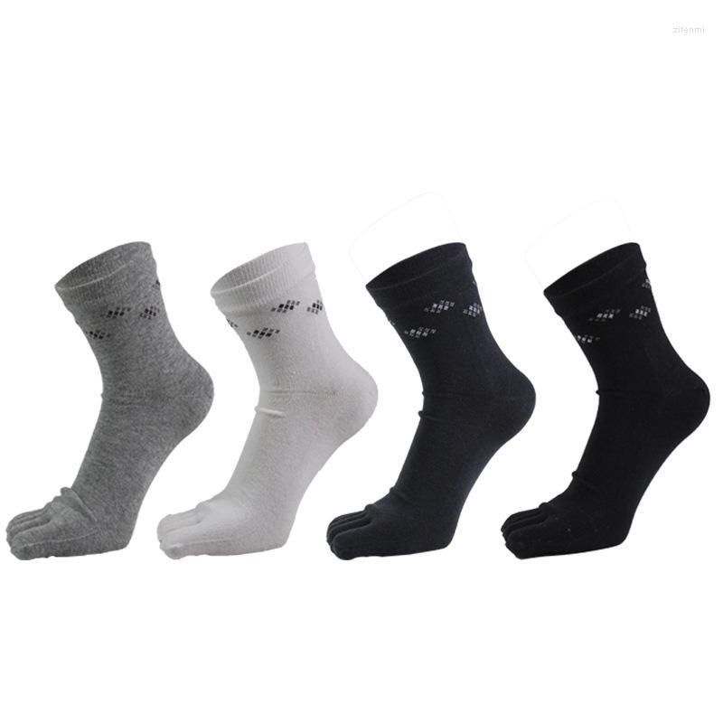 

Men's Socks Men Autumn And Winter Cotton Five-toed Casual Pack, White
