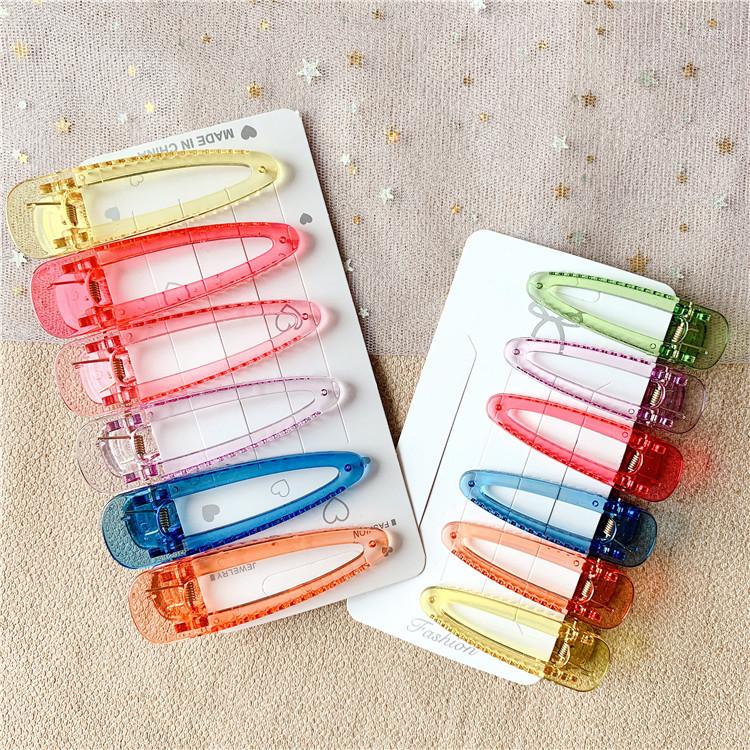 

Hair Accessories 1Pcs Lovely Candy Color Transparent Duckbill Clip Waterdrop Hairpins Children Girls Cute Clips, Small g