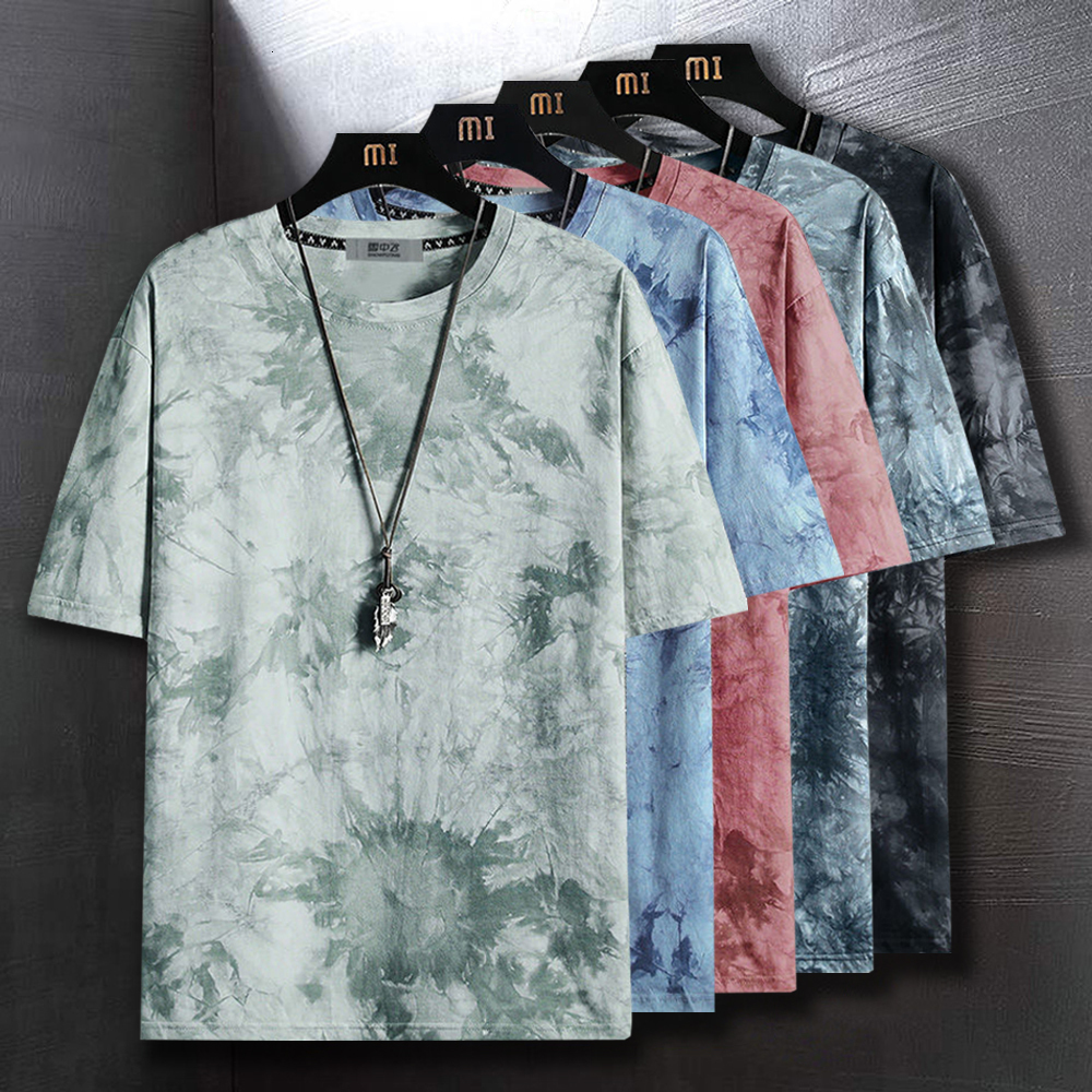

Men's T-Shirts Tie Dye Tshirt Men Summer Clothes Men Streetwear Crew Shirts Short Sleeve Tee Shirt Hip Hop Breathe Cool Casual Tops 230509, Red