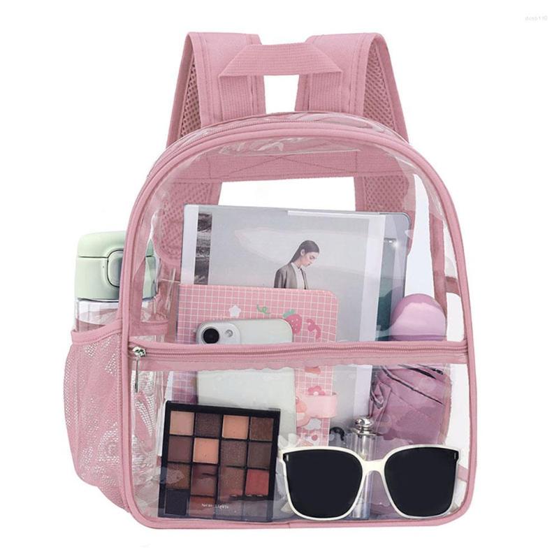 

School Bags Fashion Travel Backpack Transparent PVC Students Multi-function Bag Stadium Approved Women Casual Outdoor Hiking, Style 6