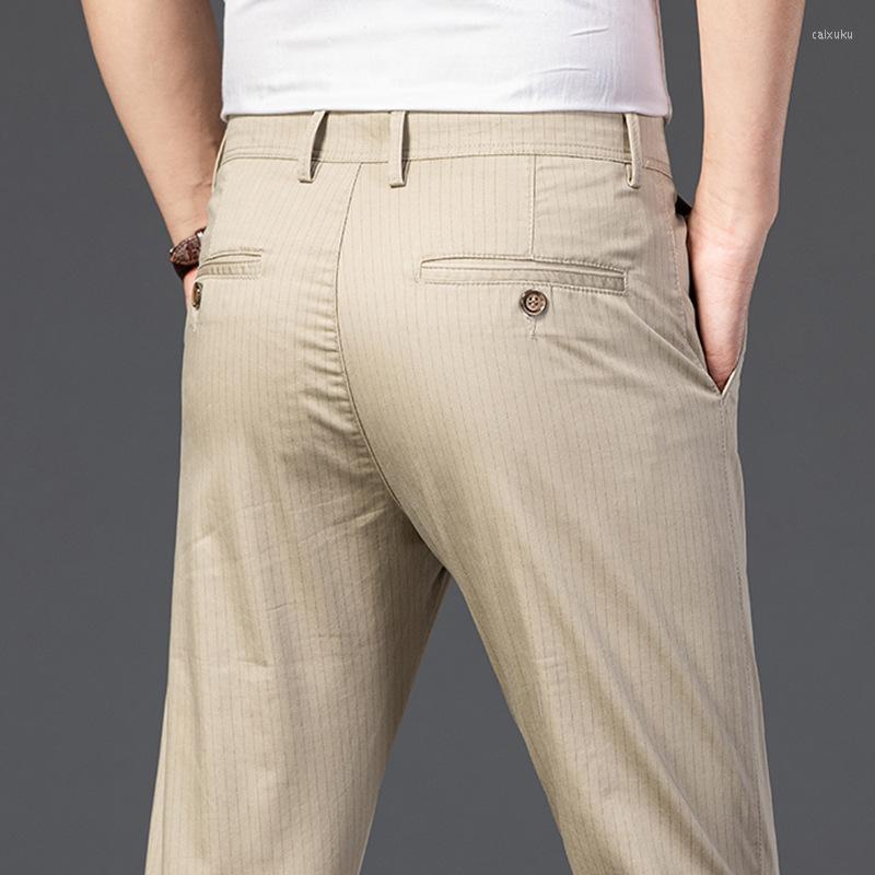 

Men's Pants Spring Men's Slim Smart Casual Business Fashion Regular Fit Trousers Straight Office Man Pant Size 40, Gray