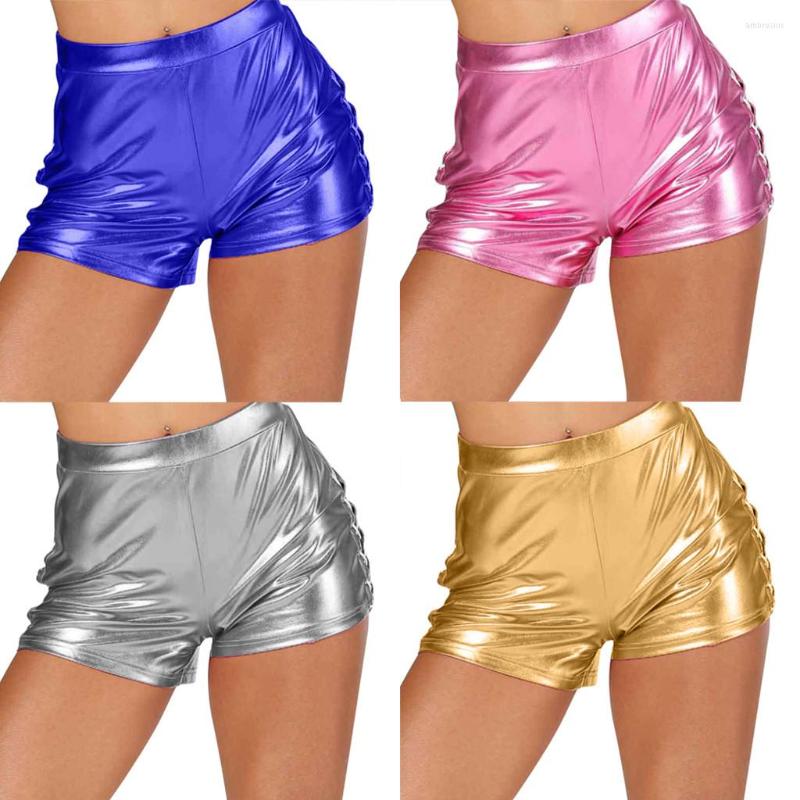 

Women's Shorts Pajama For Women Leather Strap Mid Waist Casual Bag BuSexy Plus Size Girls, Silver