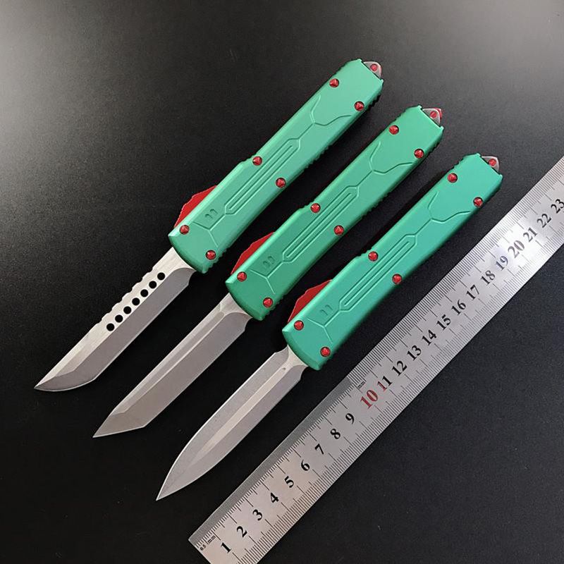 

Classical Bounty Hunter UT Double Action AUTO Knife Tactical Aviation Aluminum handle EDC Self-defense Pocket knives EDC Tools