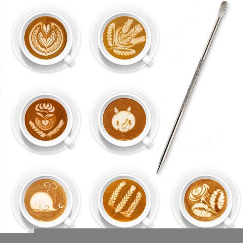Coffee Art Needles 1PCS Barista Tool Latte Art Pen Tamper Needle Cappuccino Espresso Coffee Decoration Barista Fancy Coffee Stick Tools P230509-image-864137248
