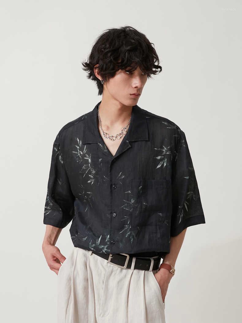 

Men's Casual Shirts J04336 Fashion Men's 2023 Runway Luxury European Design Party Style Clothing, Picture shown