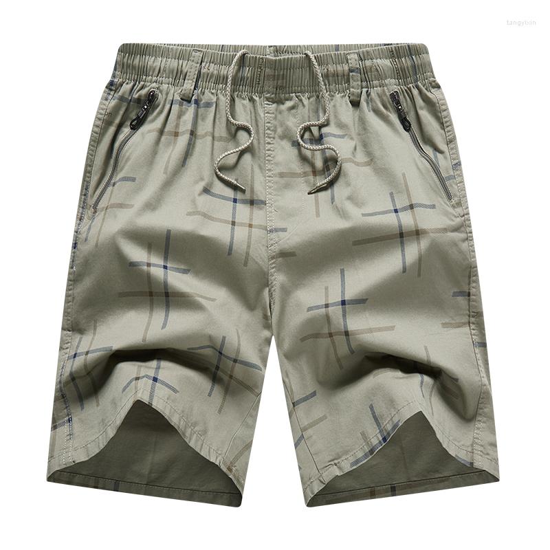 

Men's Shorts 2023 Mens Summer Cotton Cargo Fashion Plaid Stripe Casual Breeches Male Elastic Force Athletic Los Cortos Beach Pants Men, Green w527