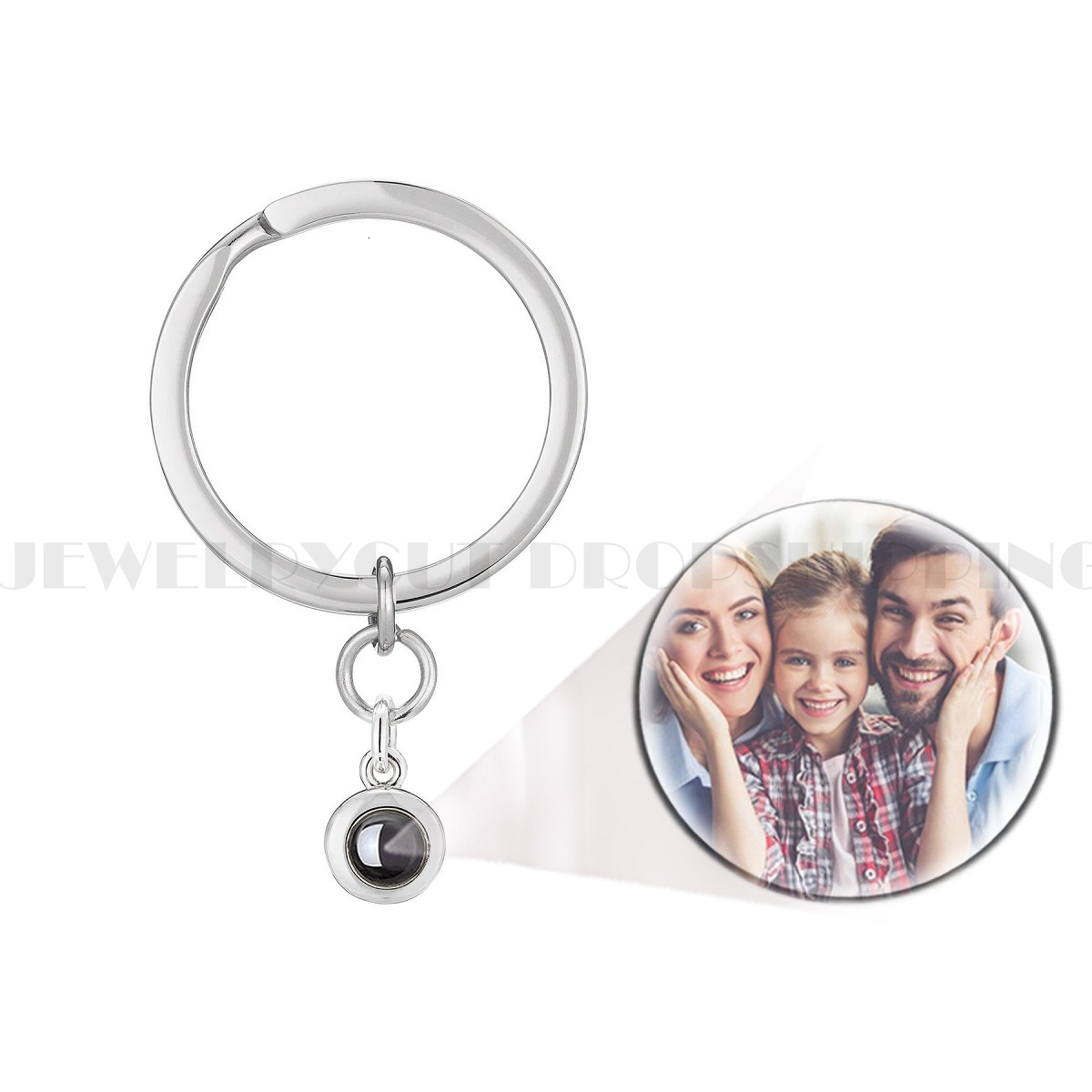 

Keychains Lanyards Custom Po Projection Simple Style Circle Holiday Anniversary Gift is Worth Collecting 230508