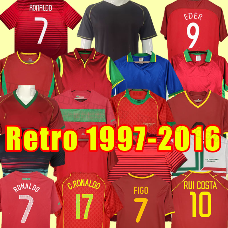 

Portugal Retro Soccer Jerseys Rui Costa Figo Ronaldo Nani CARVALHO Football Shirts vintage classic Portugal Uniforms 1998 1999 2010 2012 2002 2000 2004 16 2014 87 98, 15-16