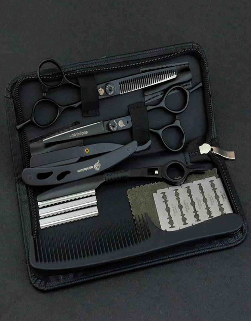 

6quot black japanese razor dressing scissors barber clipper for salon stylist hair cutting shears kit4247478