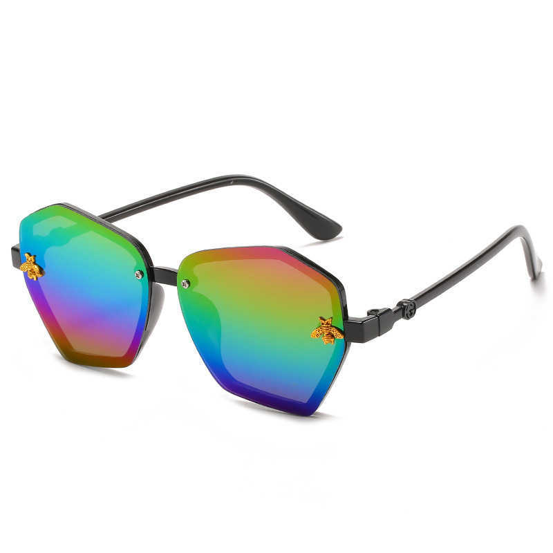 

Polygonal irregular children's sunglasses Fashion colorful baby Sunglasses little bee glasses 6604