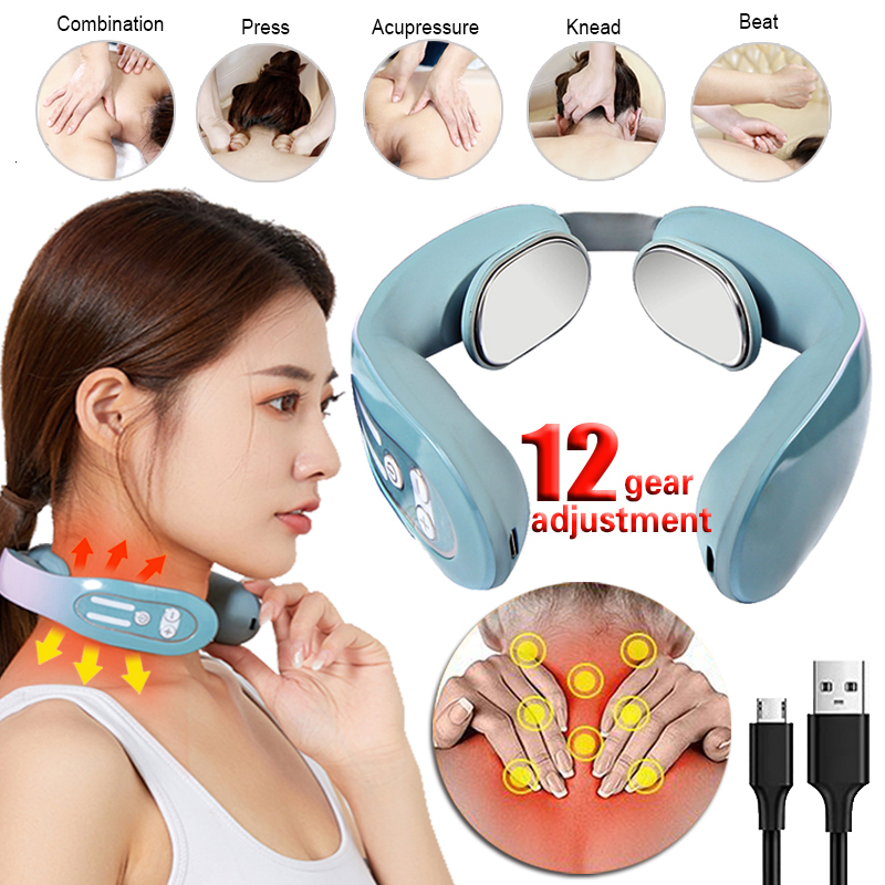 

Other Massage Items Electric Pulse Ems Portable Neck r Cervical Muscular Relax Pain Relief Heater Instrument Personal Health Care 230508