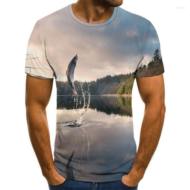 

Men's T Shirts 2023 Fishing Shirt Style Casual Digital Fish 3D Print T-shirt Men Women Tshirt Summer Short Sleeve O-neck Tops&Tees, Tx-863