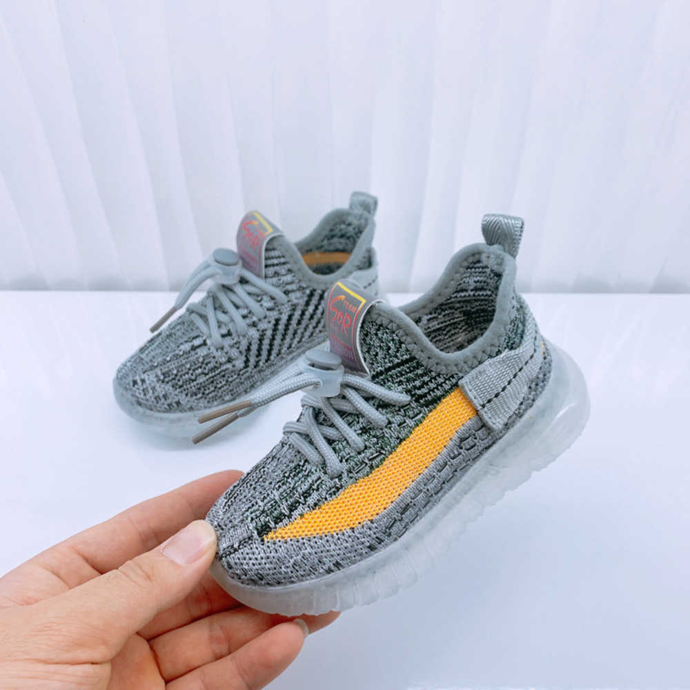 

Fly Weave Grey Korean Breathable Children's Sports Shoes Boys' Net 2023 New Spring and Autumn Summer Coconut, A2202 black