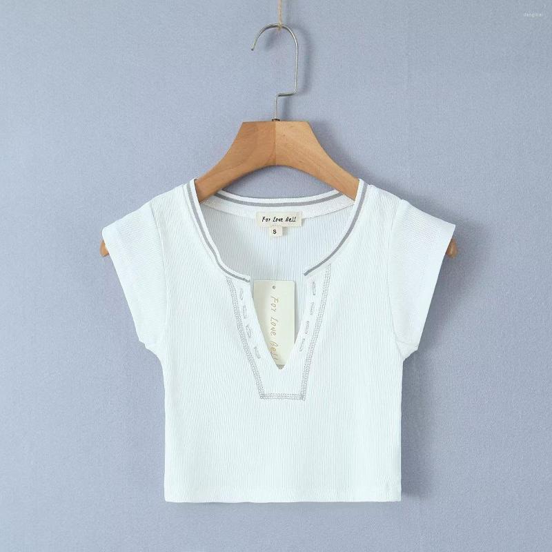 

Women' Tanks Arrival Female Pure White Top Short Sleeve V-neck Sexy Sheath, Bf-6997