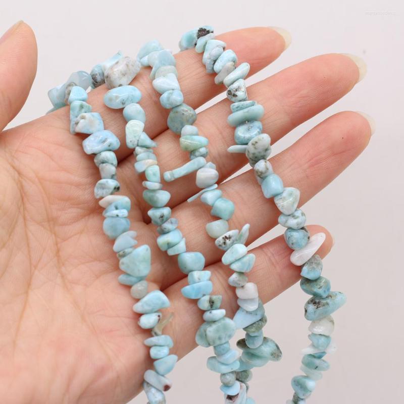

Beads 40cm Natural Aquamarines Gravel Irregular Freeform Agates Stone Loose For Jewelry Making DIY Necklace Bracelet 5-8mm