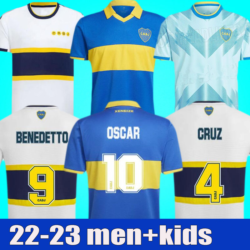

2023 Boca Juniors 3rd soccer Jerseys Special TEVEZ 22 23 24 VILLA SALVIO MARADONA ROMAN BENEDETTO Third football shirt Men kids kits fans player, 22-23 home
