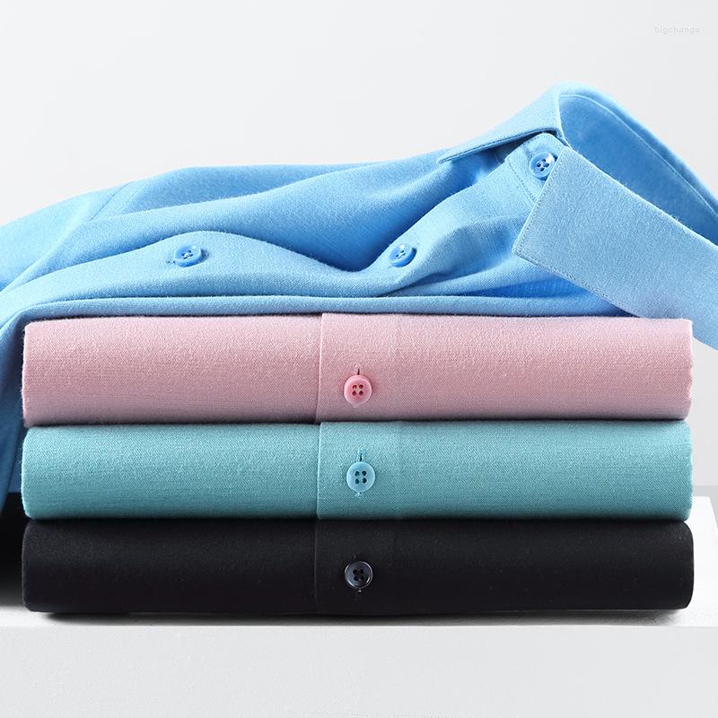 

Men's Casual Shirts Spring 2023 Wool Knitted Non-marking Shirt Men's Luxury Stretch Iron-free Business Menswear, Ym6001-7