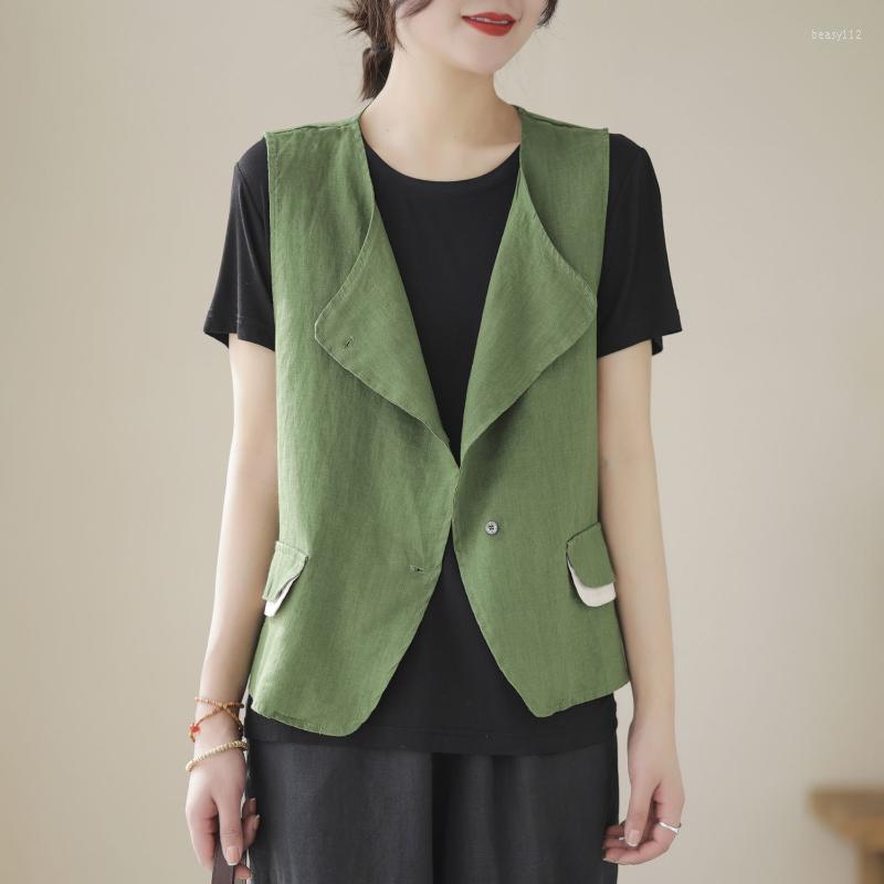 

Women's Vests Women's Sleeveless Cardigan Vest Open Front Irregular Cotton Thin For Women Solid V Neck Short Casual Jacket Coat Q111, Black