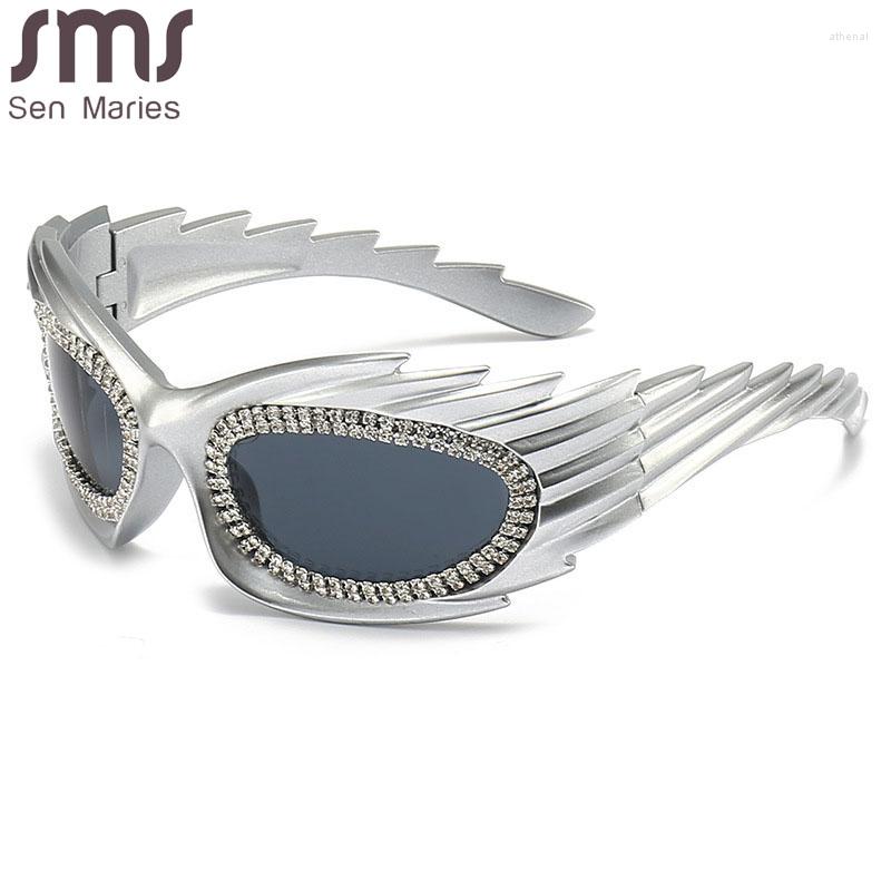 

Sunglasses Steampunk Y2k Diamond For Women Men Designer Sun Glasses Goggle Trends Punk Personality Eyewear UV400