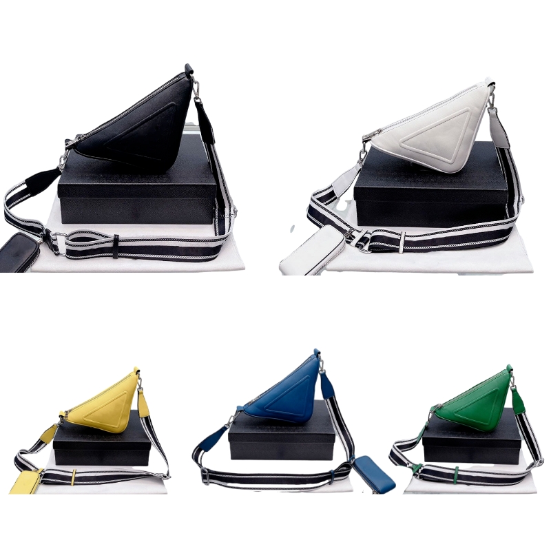 

Cross Body Bags Triangle Tote Women Change Handbag Fashion Shoulder Luxury Brand Designer Crossbody Female Purses 5 Colors, Yellow