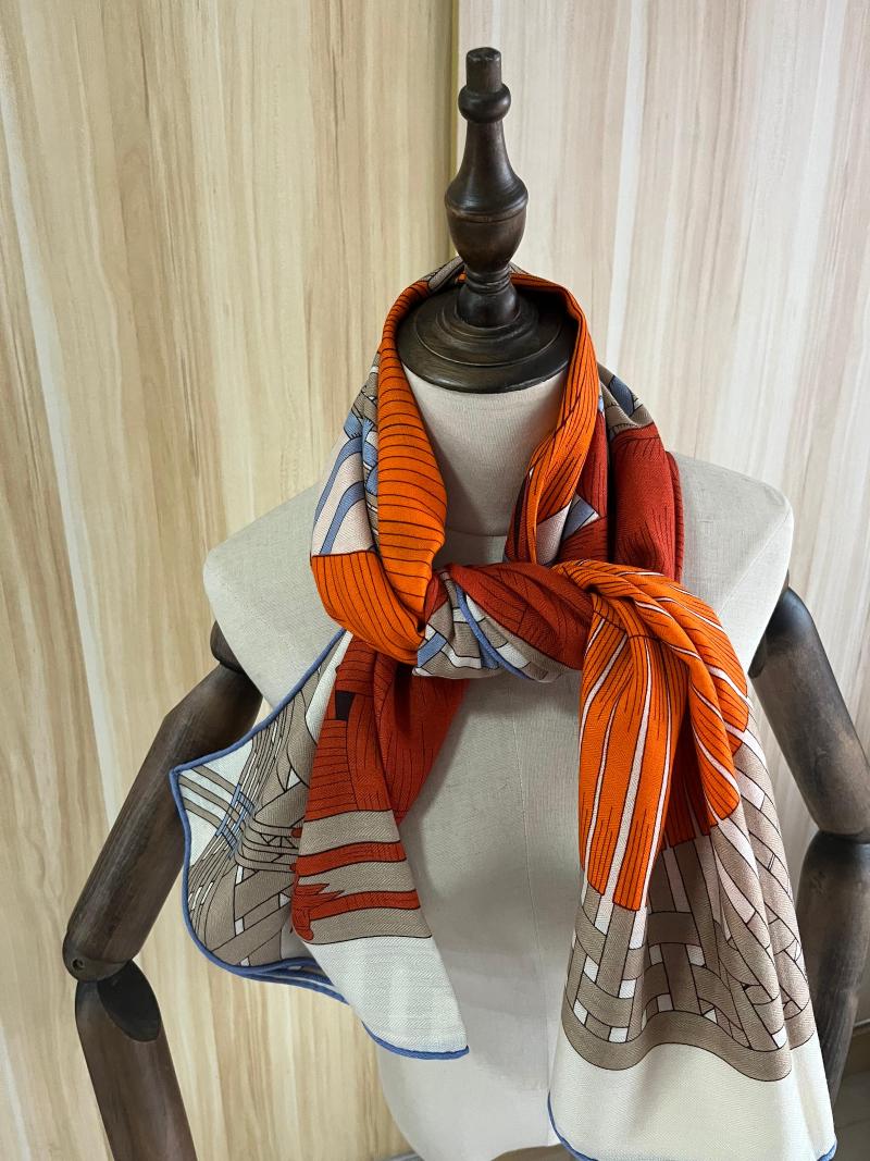 

Scarves 2023 Arrival Autumn Winter Orange Horse 140 Cm Animal Scarf 70% Cashmere 30% Silk Wrap For Women Lady Girl Gift