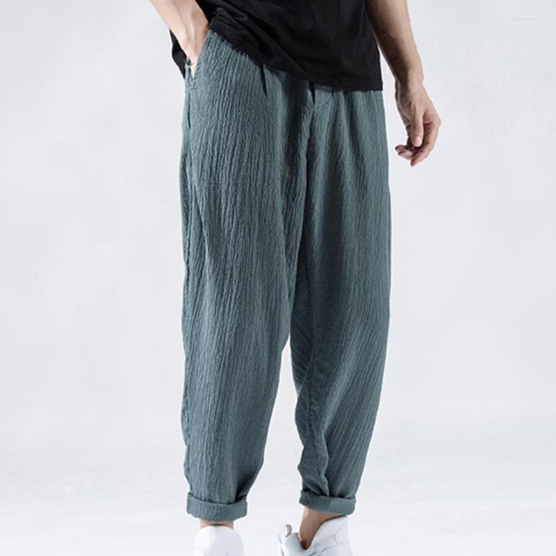 

Men's Pants Men Summer Breathable Ninth Trousers, Grey